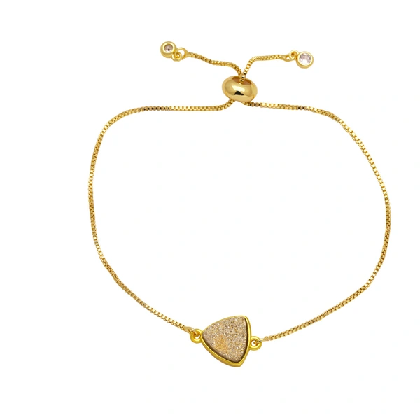 Hot selling triangle pendant bracelet female niche light luxury high-end gold-plated bracelet brc54