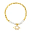 Clearance European and American jewelry wholesale fashion planet pendant bracelet pearl bracelet gold beaded bracelet brj15