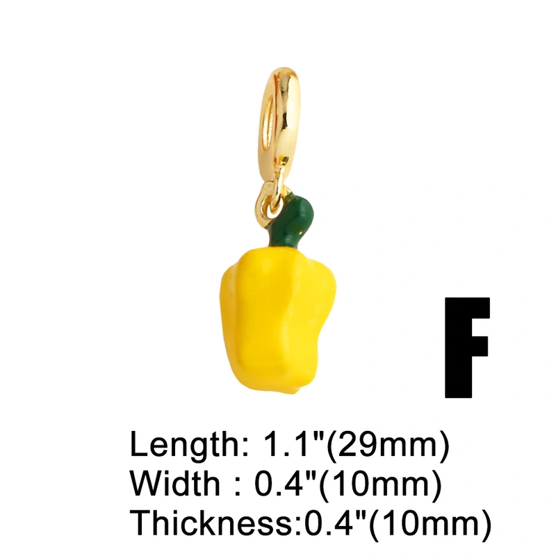 Jewelry new copper plated 18k gold oil drop fruit cherry strawberry pendant bracelet brn15 bracelet