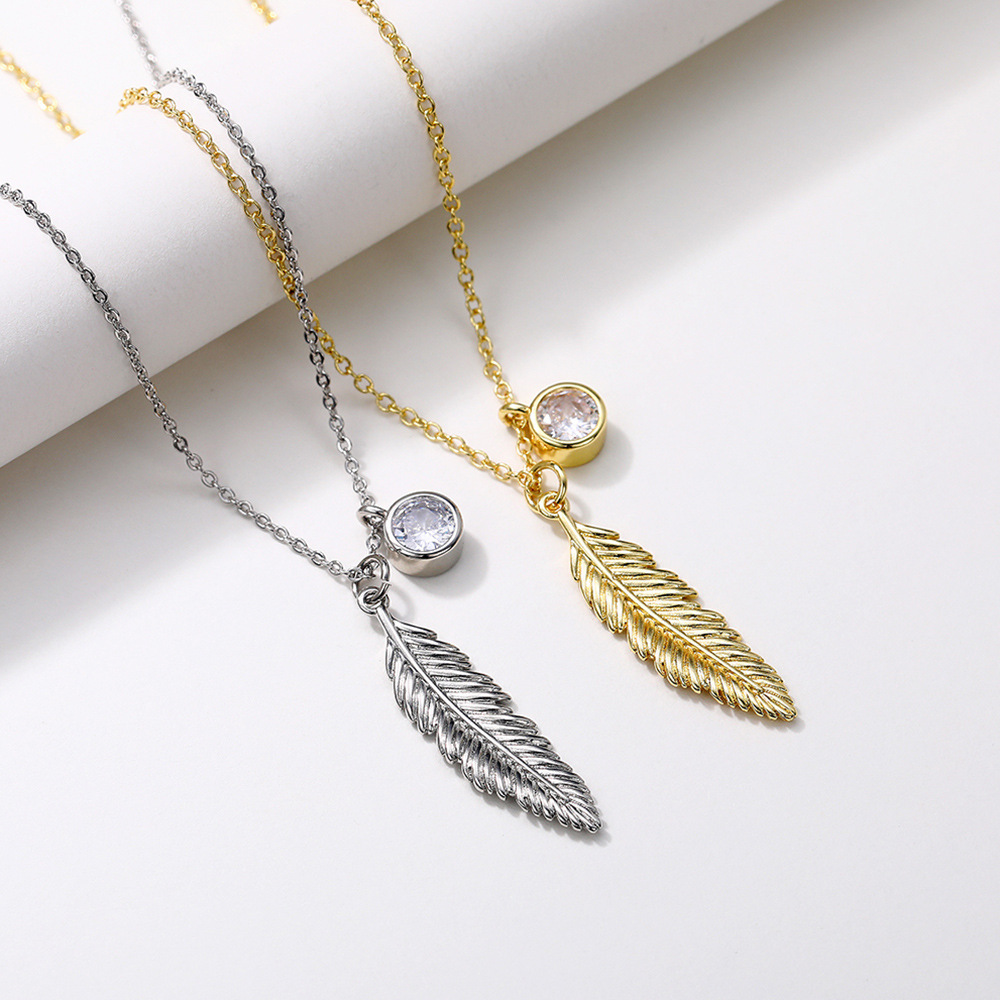 New Bohemian retro feather pendant necklace female creative tassel personality sweater chain