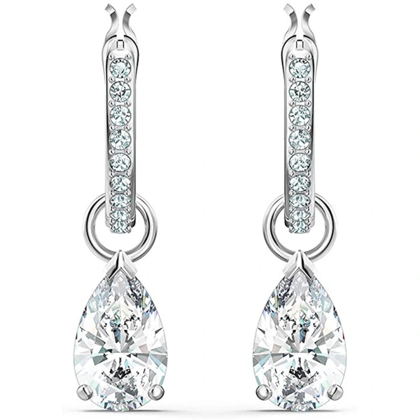 Hot selling star style simple, elegant and smart teardrop-shaped zircon earrings, detachable earrings for women