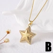 AS jewelry retro sun pendant necklace copper plated real gold five-pointed star clavicle chain nkz04