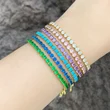 Hot selling zircon bracelet bracelet adjustable pull-out micro-inlaid colored zircon bracelet female brk41