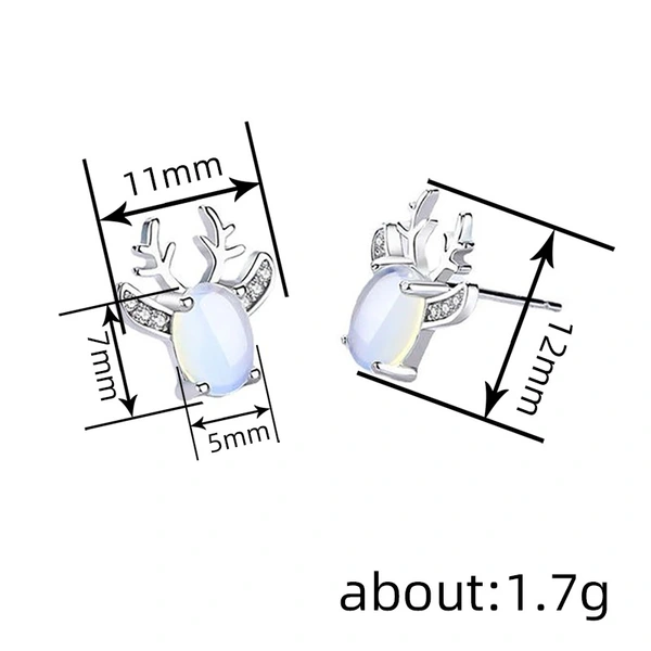   Hot selling deer antler earrings for women, cute and exquisite Christmas accessories, fashionable and popular, sweet matching style