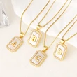 AS jewelry European and American new shell cube 26 English letters necklace clavicle chain female nkb581