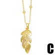 European and American necklace hip-hop niche high-end simple fashion leaf love pendant clavicle chain nkq22