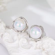  European and American colorful imitation moonstone earrings for women fashion personality sweet jewelry line design earrings