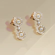 European and American fashion women's earrings full of diamonds, round zircon earrings, exquisite crystal earrings are hot selling