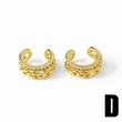 AS jewelry new double-layer ear bone clip 18k gold plated earrings ers08 earrings
