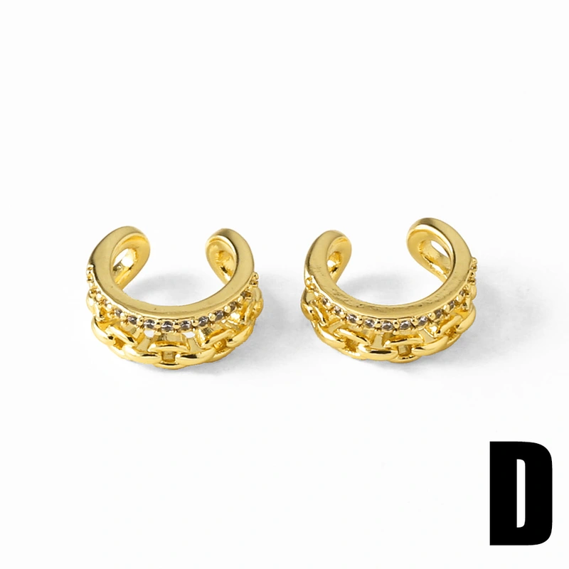 AS jewelry new double-layer ear bone clip 18k gold plated earrings ers08 earrings