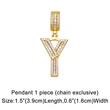 Hot selling zircon English letter necklace European and American fashion hip hop men and women 26 letter necklace nkb174