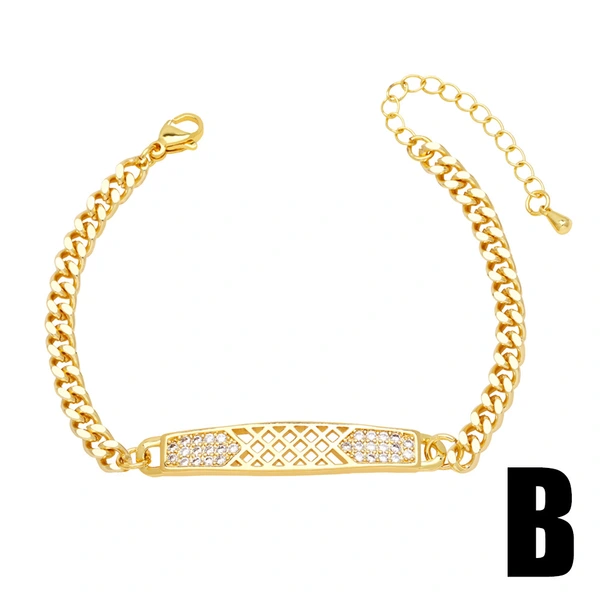 Hot selling fashion inlaid zircon bracelet niche design retro high-end feel Bagu bracelet brm03