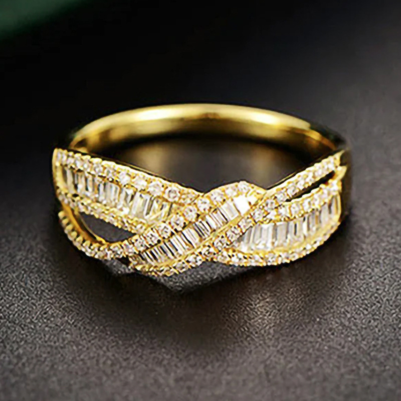  European and American lines geometric ring female French temperament design ring light luxury style popular jewelry