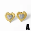 AS jewelry European and American love heart flower earrings female high-grade gold-plated zircon earrings earrings ert54