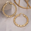 Hot selling exaggerated earrings for women with textured pattern design, eye-catching earrings, heavy-duty oversized earrings