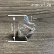   Creative snake-shaped open ring for women, personalized water drop design accessories, popular online style