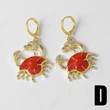 AS jewelry ocean wind drop oil color starfish earrings female gold-plated fish earrings female erz05
