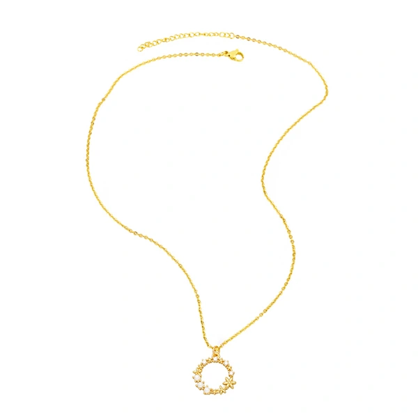 Clearance European and American style light luxury lucky wreath necklace female niche high-end clavicle chain necklace jewelry nkb615