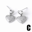 AS jewelry hot selling C-shaped earrings for women gold-plated full zircon love heart earrings era371