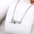 Fashion letter pendant clavicle chain heart-shaped love animal cat paw dog paw necklace for girlfriend gift