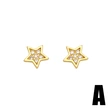 Hot selling style temperament star flower pineapple earrings simple small zircon earrings wholesale ert32