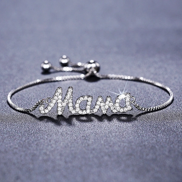 Manufacturers wholesale mama bracelet women's exquisite micro-inlaid zircon jewelry ladies elegant everyday accessories