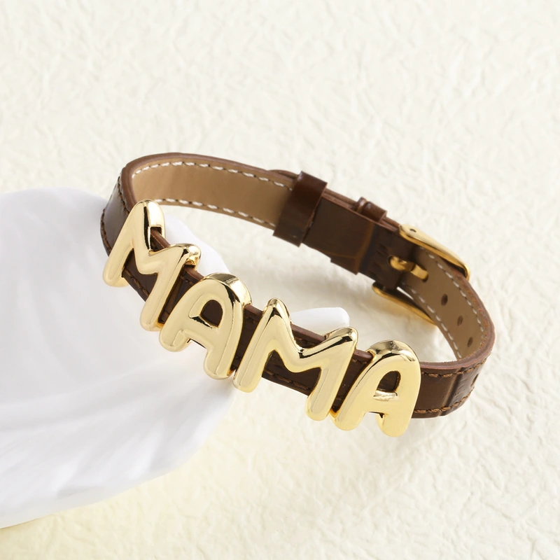 AS jewelry hot selling leather watch with letter mama mother's day bracelet hand jewelry brb27