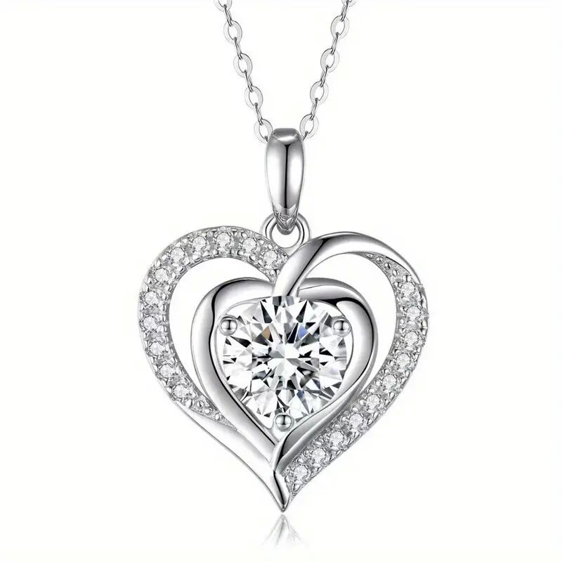  Heart of the Ocean Zircon Korean Style Necklace Romantic Gift Sweet Confession Pendant Heart-Shaped Love Clavicle Chain