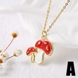 AS jewelry hot selling oil drip insect mushroom pendant necklace copper plated 18k gold zircon clavicle chain nkb095