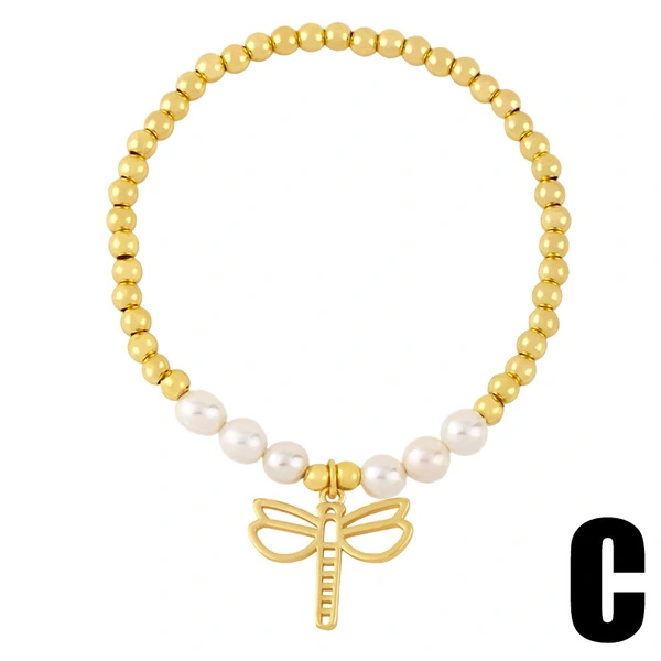 Clearance European and American new jewelry color sunflower sunflower smiley face pearl bracelet beaded bracelet female brd82