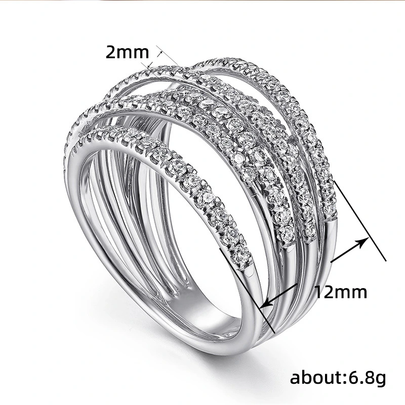 Exquisite Morse code ring hip-hop style line wrapped ring all-match heavy-duty shining commemorative jewelry