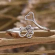 Cute cat claw heart open ring cute style gift design ring student ring female