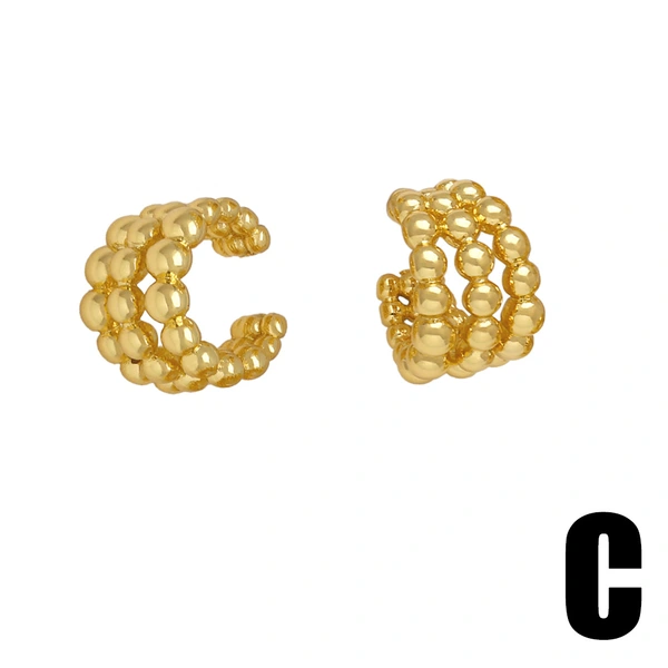 Hot selling round non-pierced ear clips high-end gold-plated earrings earrings ear bone clips era174