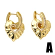 New style inlaid zircon heart earrings for women European and American simple gold-plated heart pendant earrings earrings era148