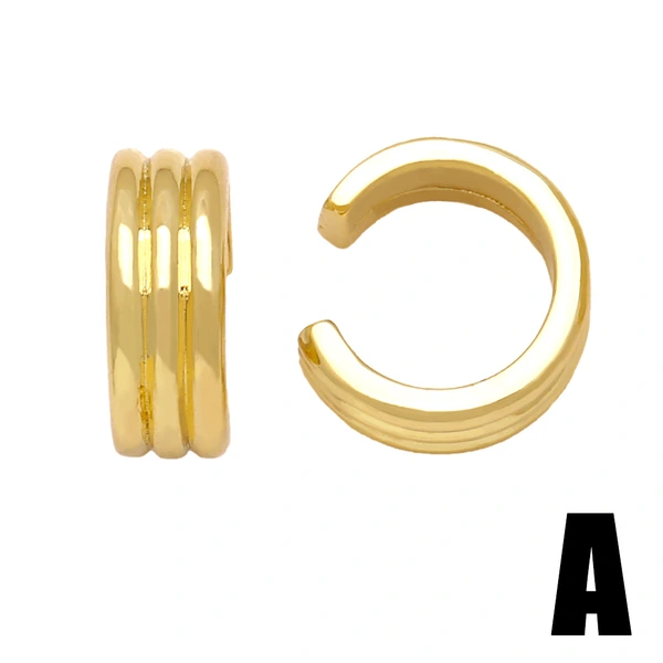 European and American hip-hop punk metal ear clips for women C-shaped ear bone clip earrings fashionable personality cold style jewelry ers42