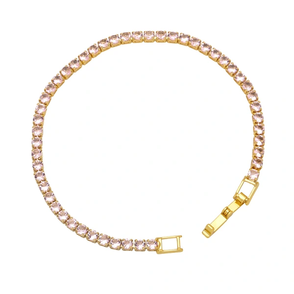 Hot selling European and American style colored zircon bracelet female Internet celebrity fashion niche retro colored diamond hand jewelry brh90