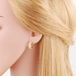 AS jewelry earrings heart earrings gold-plated zircon inlaid C-shaped earrings earrings era189