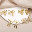 AS jewelry earrings bow earrings gold-plated zircon earrings earrings era167