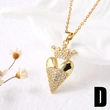 AS jewelry new hot selling full zircon gold-plated love heart pendant necklace nkb220 necklace