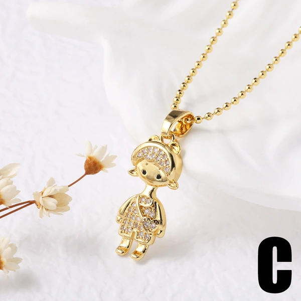 Jewelry Europe and America hot selling boy and girl rose pendant necklace clavicle chain nkn22 necklace