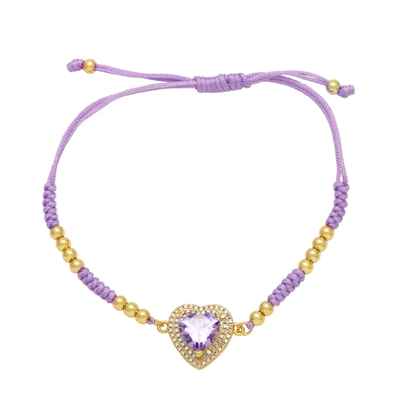 Hot selling love braided bracelet women European and American fashion peach heart pendant hand jewelry bracelet brk97