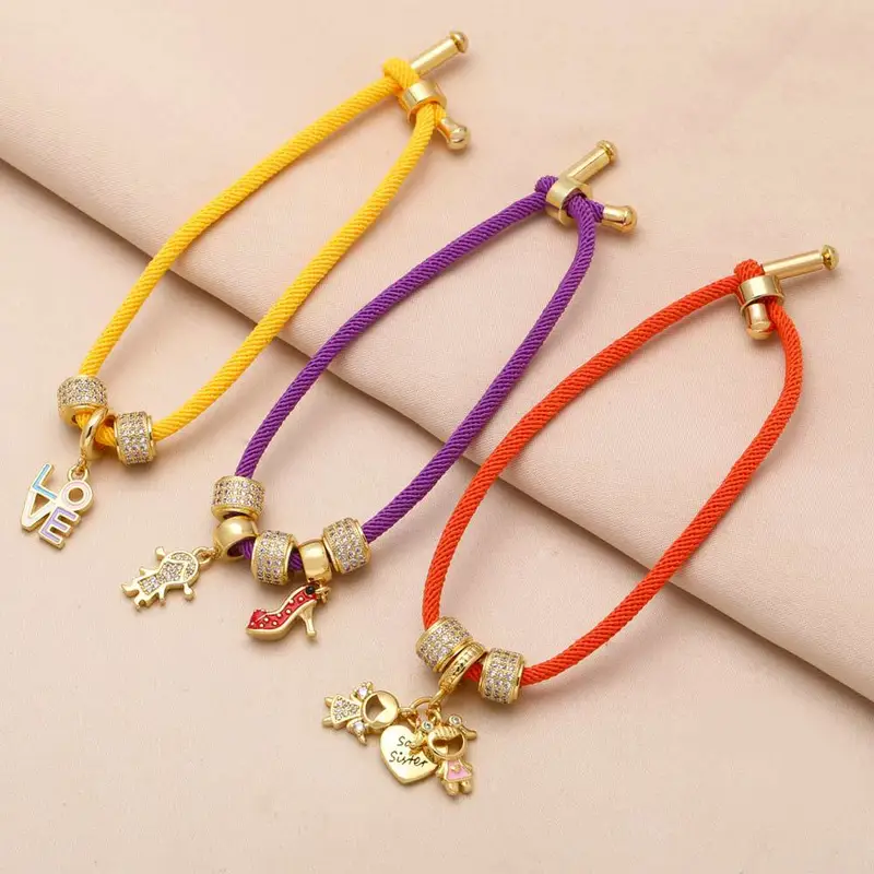 Clearance jewelry new love girl pendant bracelet gold-plated oil-dripped zircon LOVE bracelet brg80