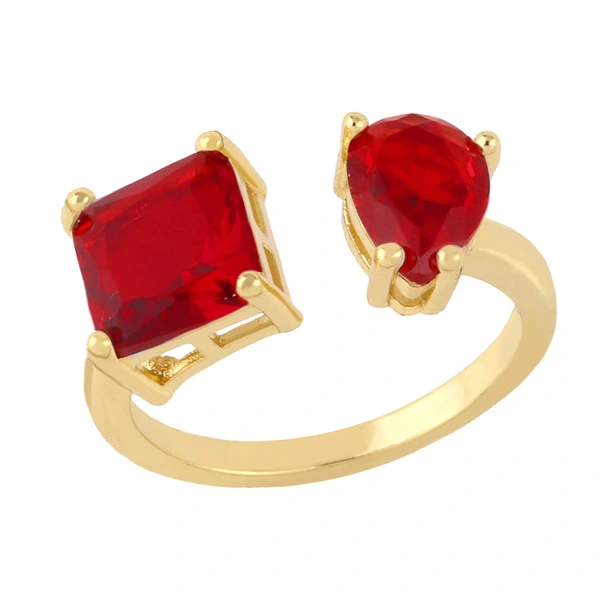 AS European and American style personality exaggerated geometric ring female micro inlaid colored zircon niche simple fashion ring riq09