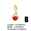 Jewelry new copper plated 18k gold oil drop fruit cherry strawberry pendant bracelet brn15 bracelet