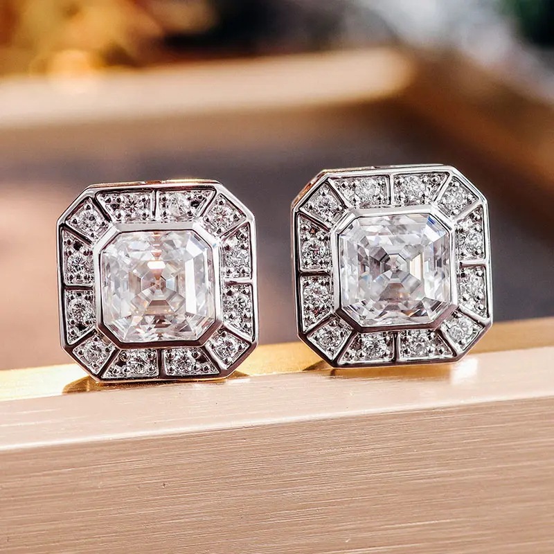  European and American simple geometric earrings for women, exquisite and fashionable daily accessories, zircon and diamond hot-selling jewelry