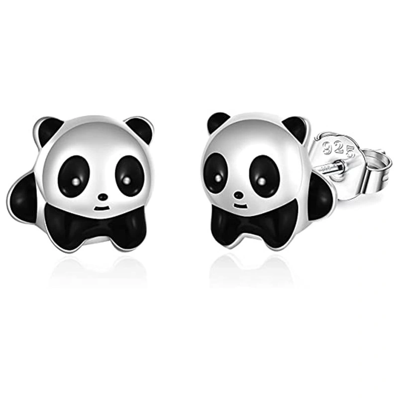 Cartoon cute national treasure panda earrings panda new trend style personality earrings souvenir gift