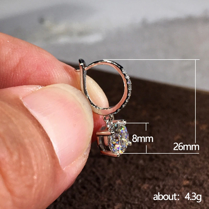 European and American style earrings fashionable creative round diamond zircon ear clips for women niche design versatile earrings