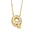 AS jewelry new fat 26 English letters pendant necklace gold-plated zircon clavicle chain nkq97