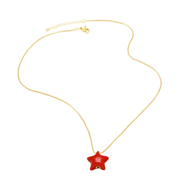 AS jewelry new oil drop five-pointed star pendant necklace clavicle chain nkb709 necklace