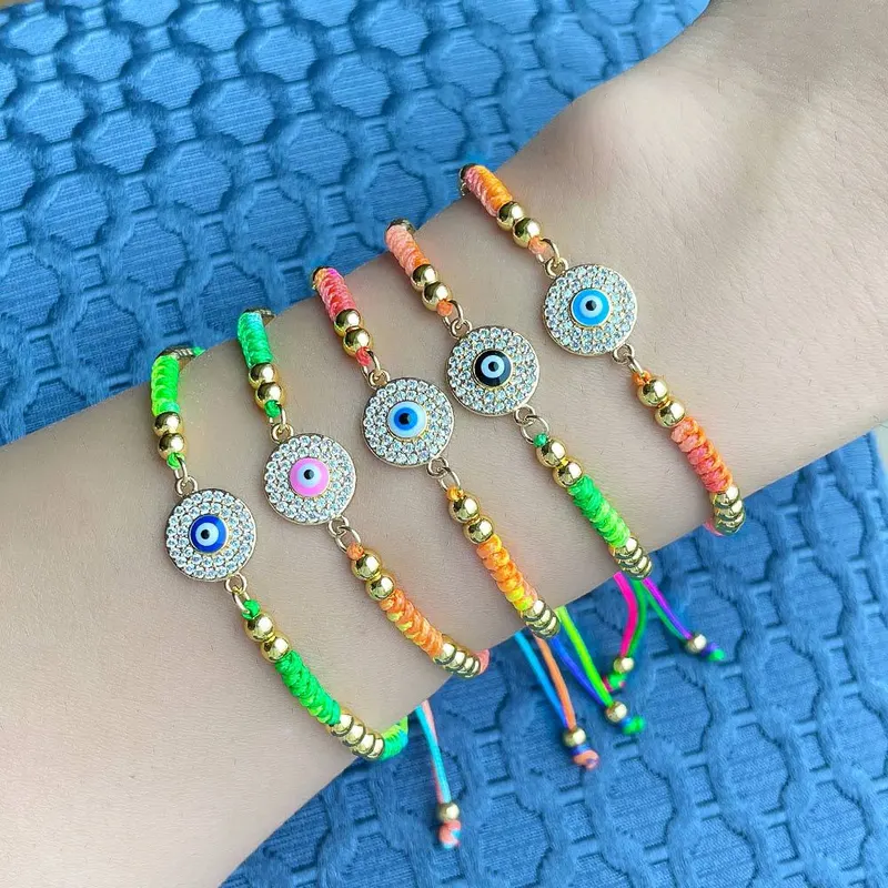 Clearance European and American devil eye bracelet hand-woven bohemian style bracelet brh35